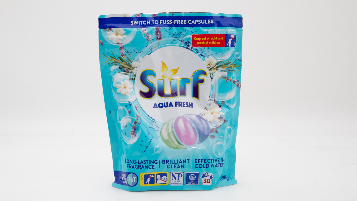 Surf Aqua Fresh 30 Capsules 390g Top Loader carousel image