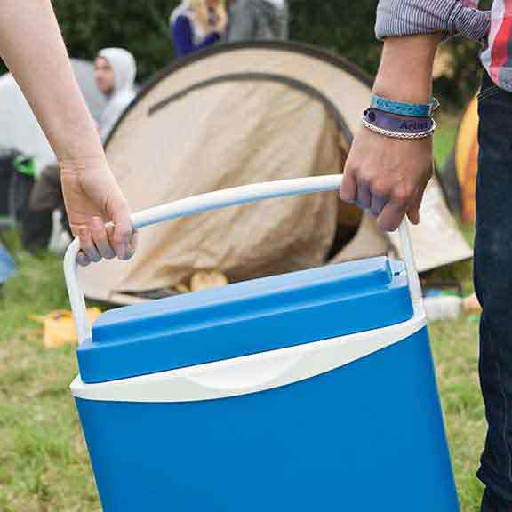 two people carry esky square